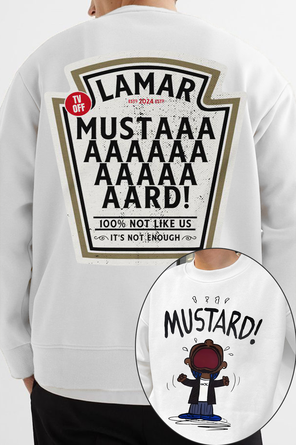 Kendrick Lamar GNX Mustard 2 Sides Sweatshirt For Men