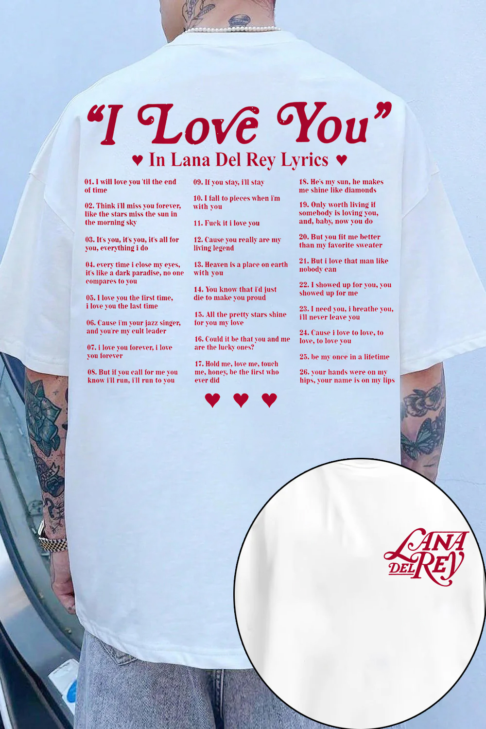 Lana Del Rey – I Love You Tee  For Women