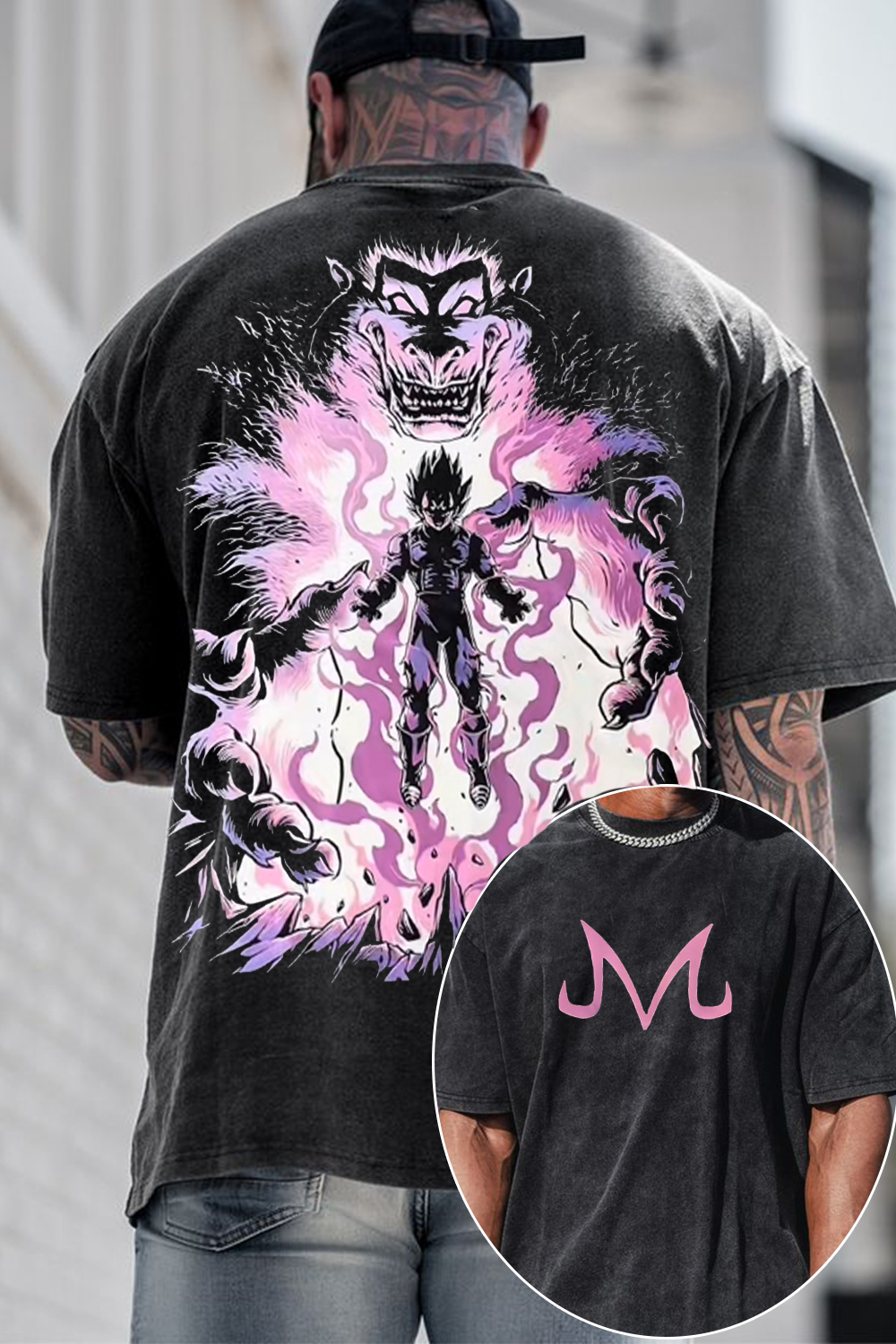 Dragonball washed cotton short-sleeved T-shirt