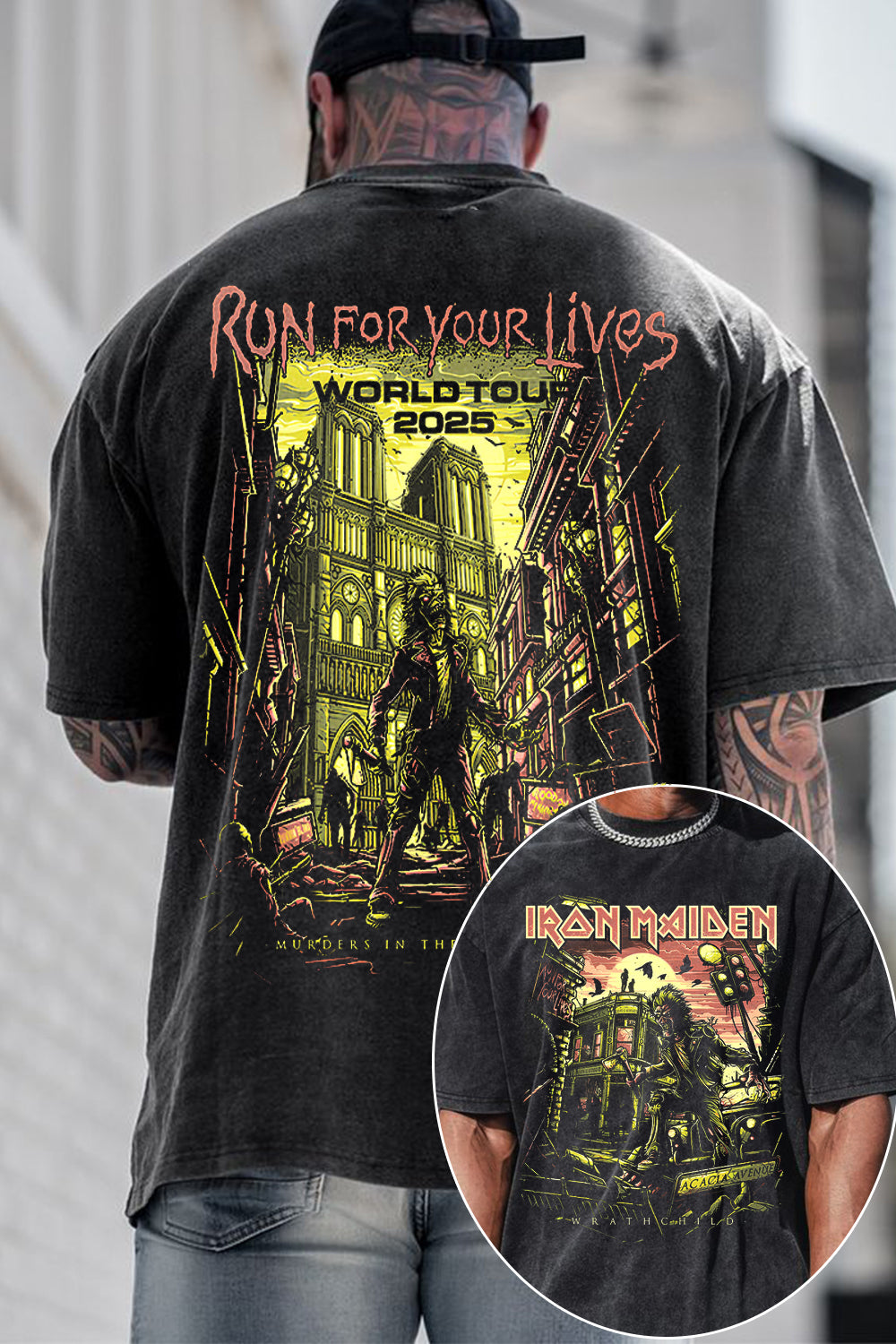 IronmaidenWashed Cotton T-Shirt