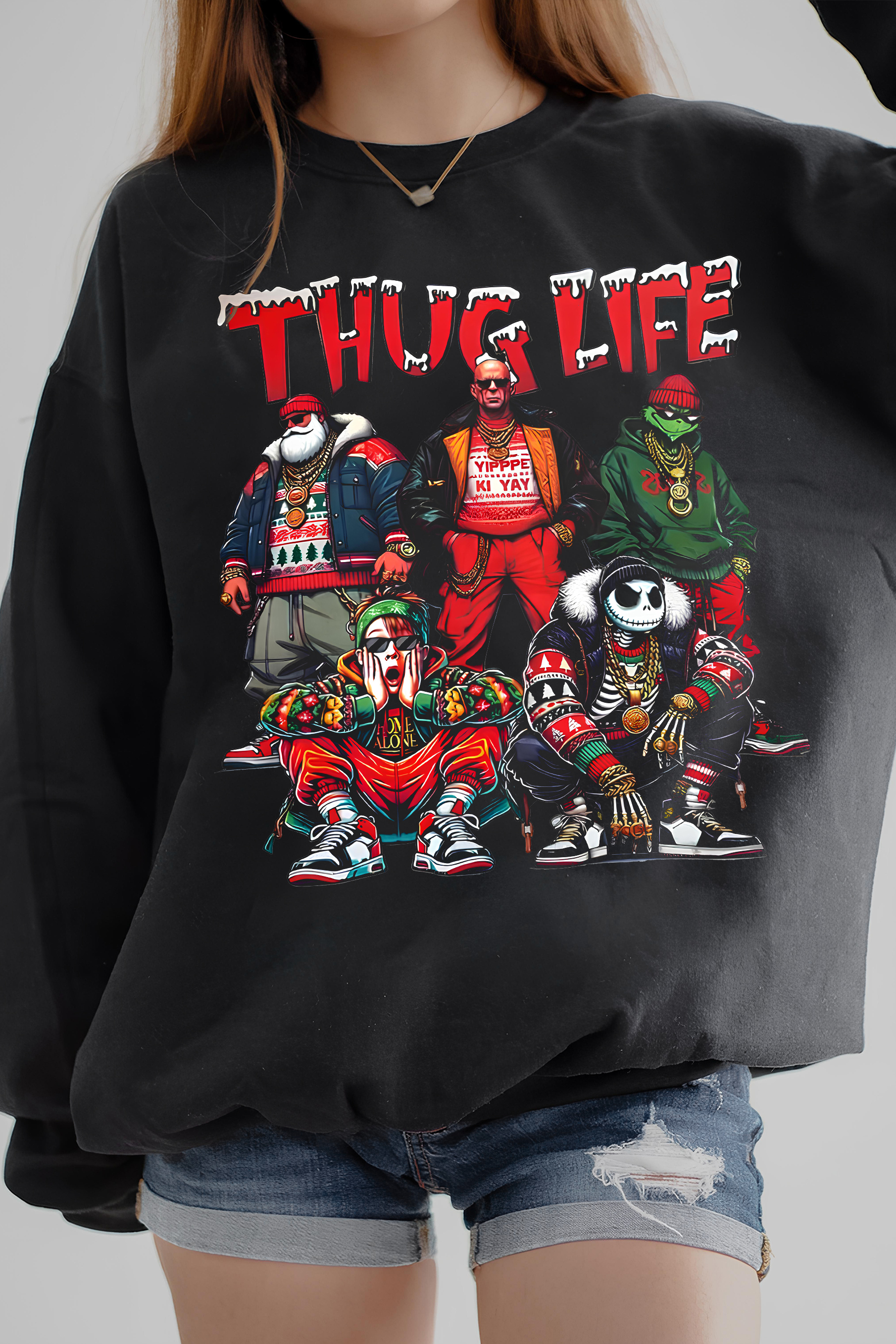 Don��t mess with this Christmas Crew Fleece Sweatshirt For Women