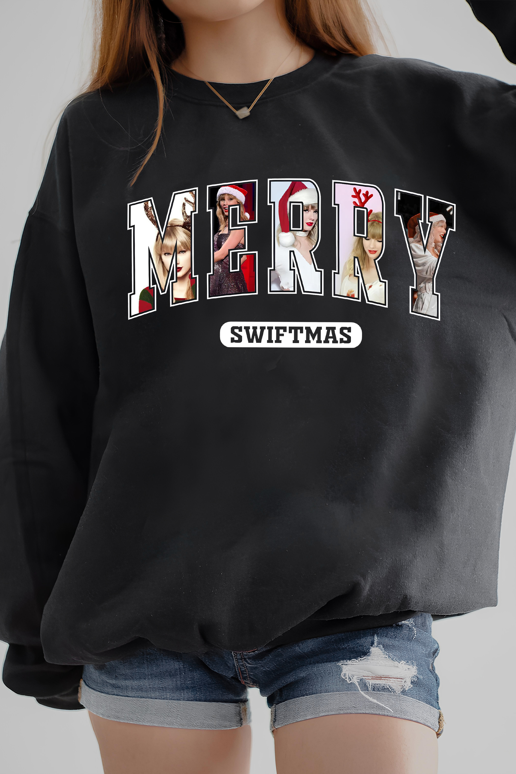 MERRY Swiftmas Taylor Lovers Fleece Sweatshirt For Women