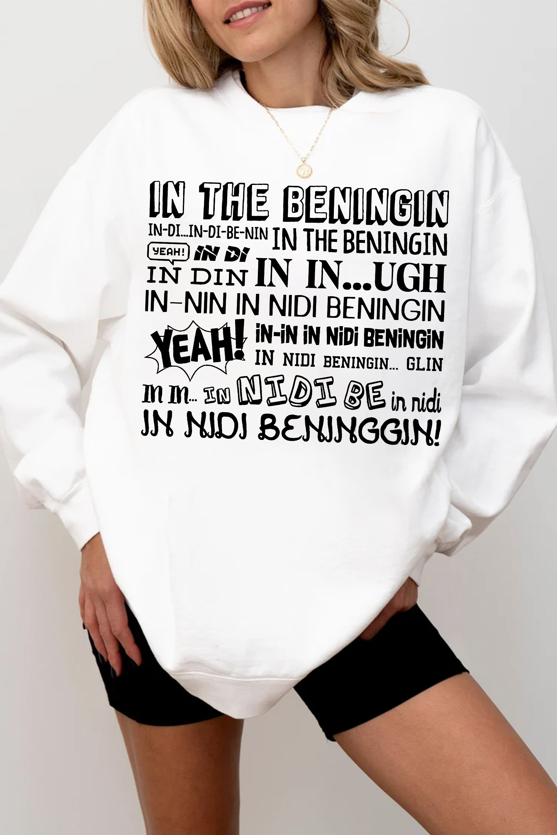 Ini di Beninging Meme Fleece Sweatshirt For Women
