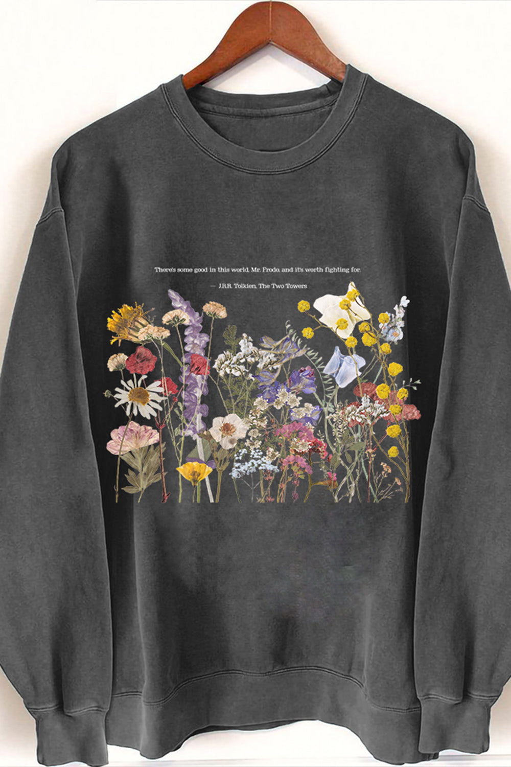 Pressed Flowers Lord of The Rings Tolkien Gandalf Sweatshirt For Women