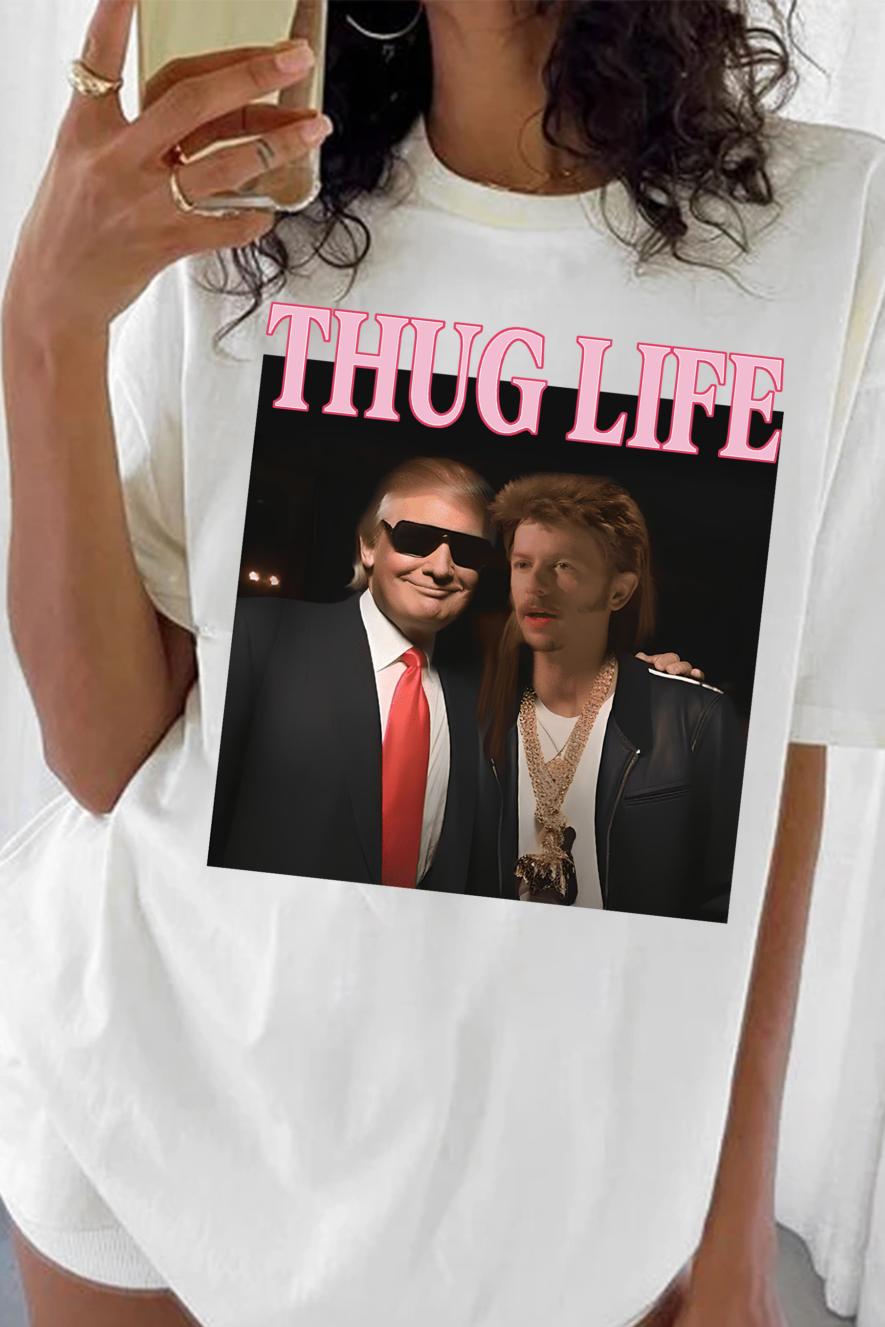 Trump & Joe Dirt  Thug Life  T-Shirt