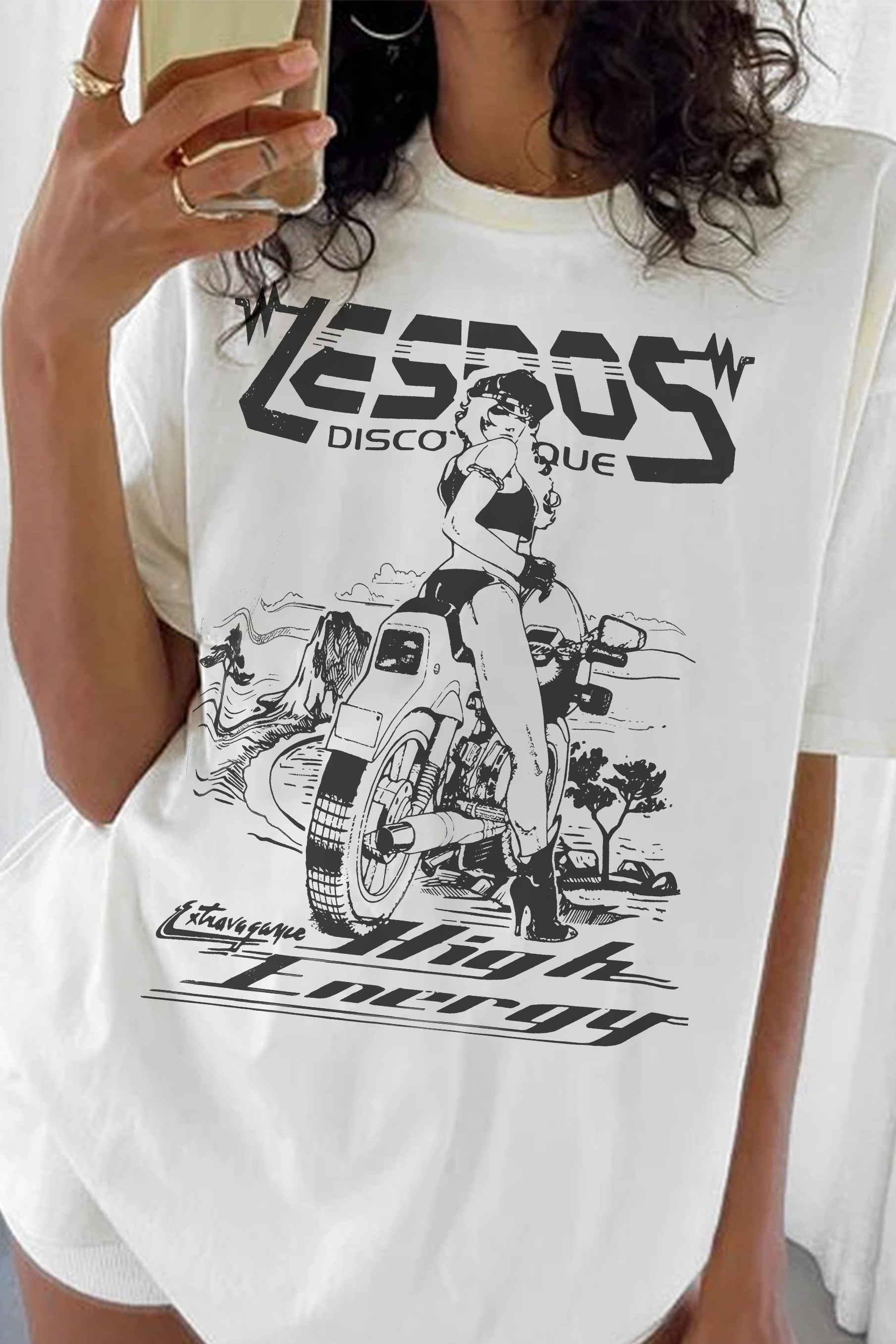Dykes on Bikes Lesbos Disco  Vintage Lesbian Tee For Women