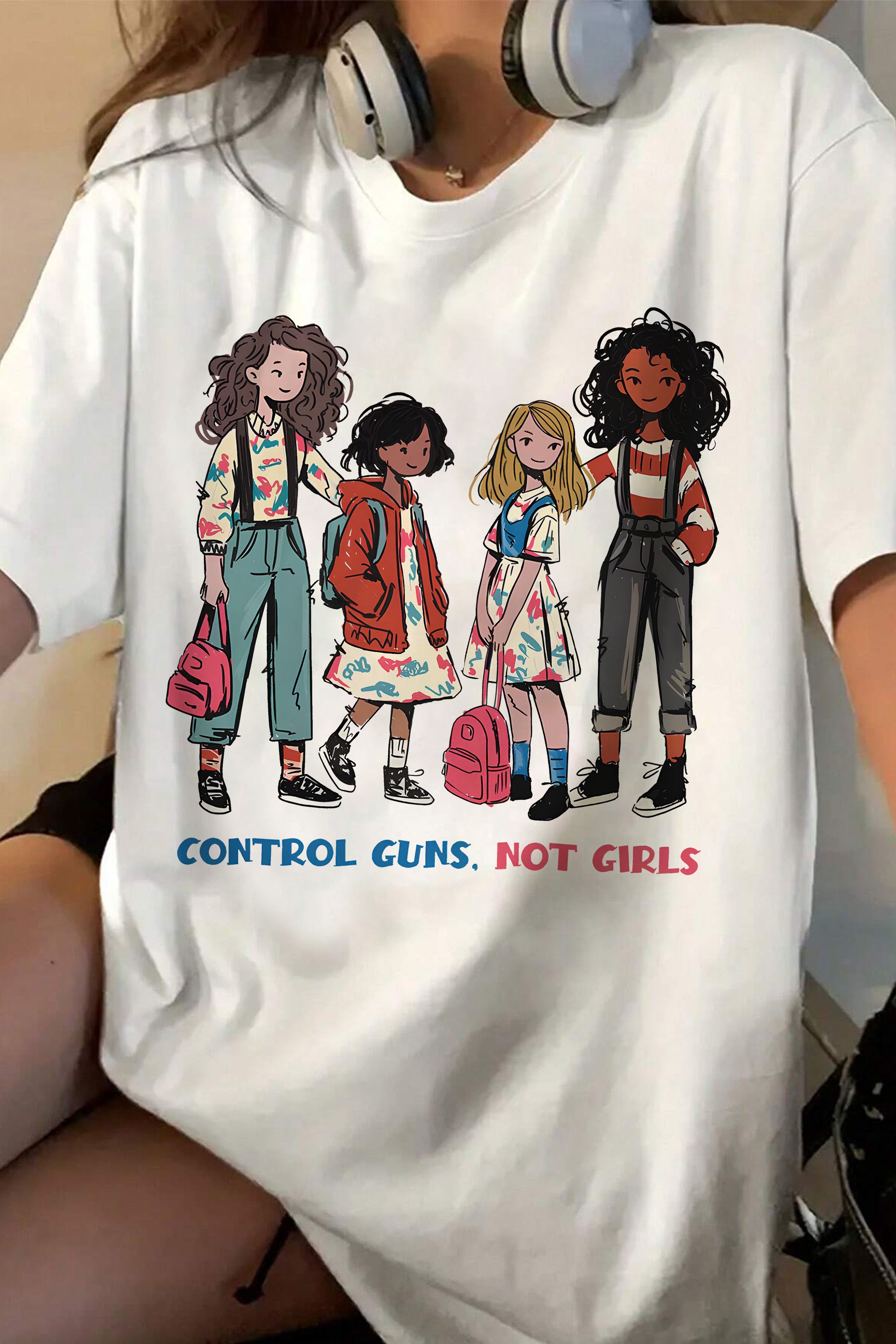 Control Guns Not Girls  Tee For Women