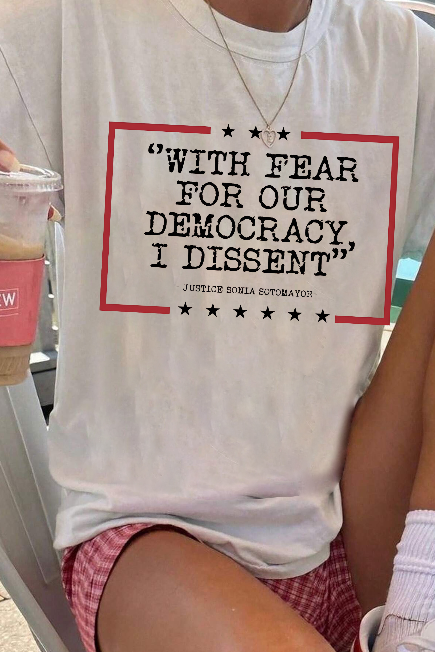 With Fear For Our Democracy I Dissent Tee For Women