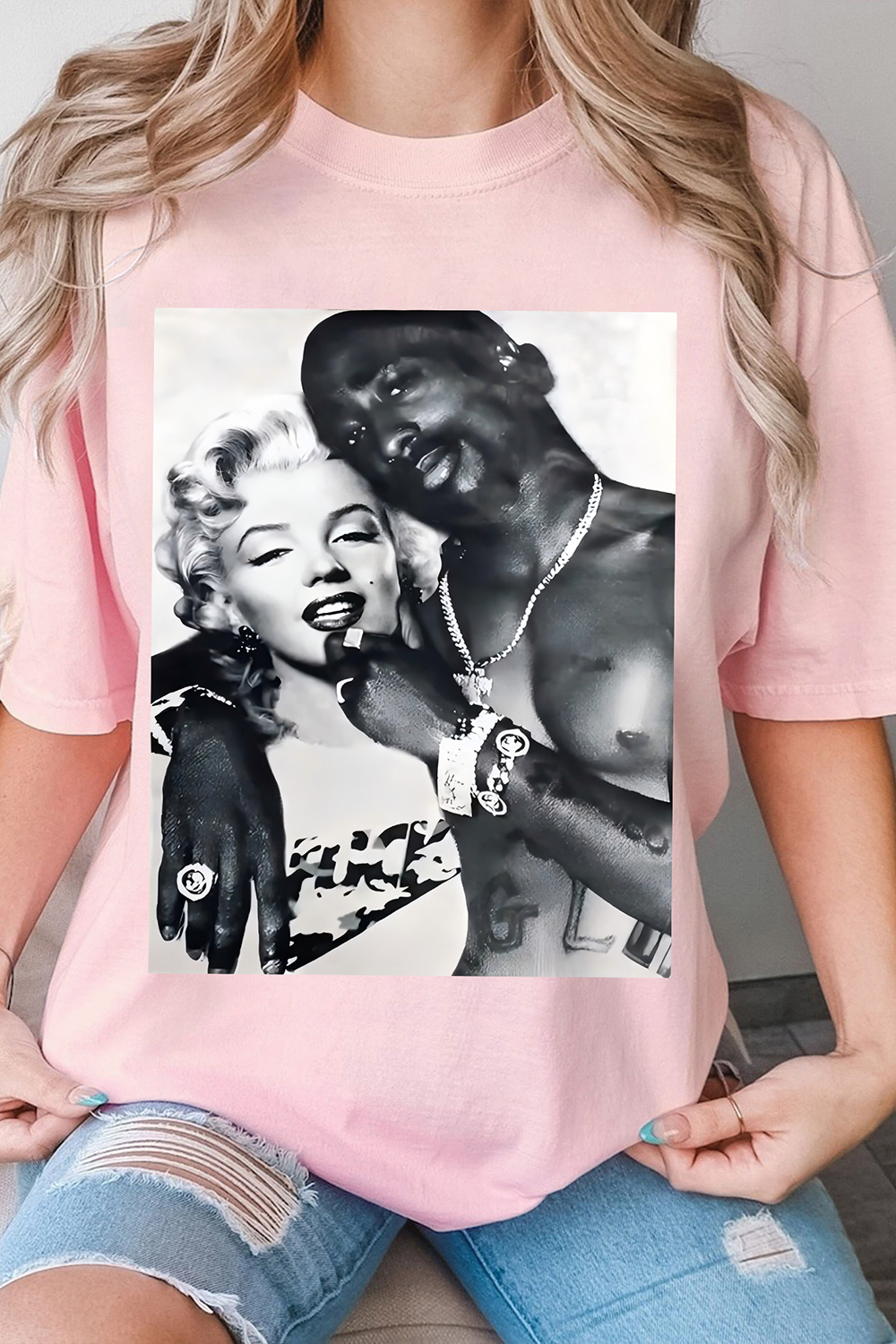 Tupac Shakur Marilyn Monroe Graphic Tee For Women