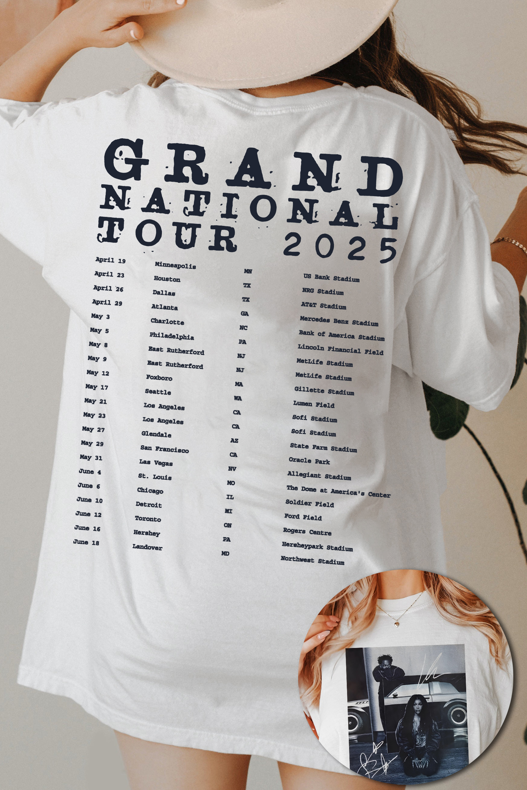 Grand National Tour Kendrick&SZA Tee For Women