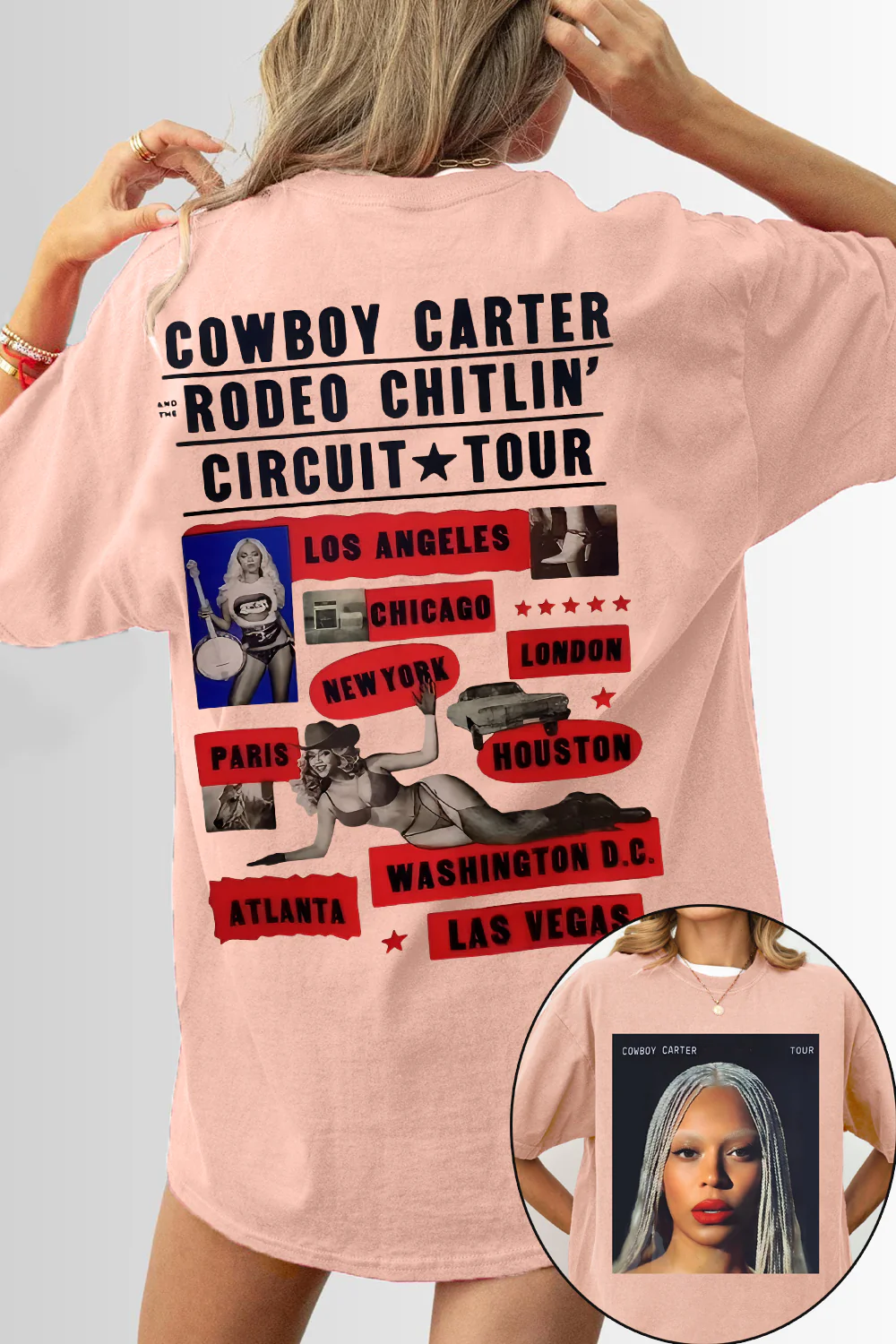 Beyonc  Cowboy Carter Tour Tee For Women