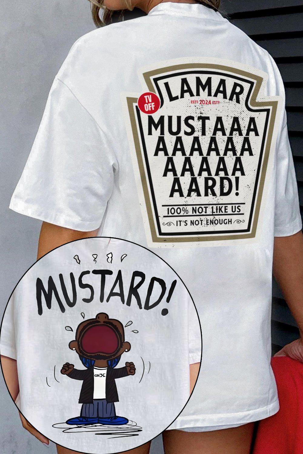 Kendrick Lamar GNX Mustard 2 Sides Tee For Women