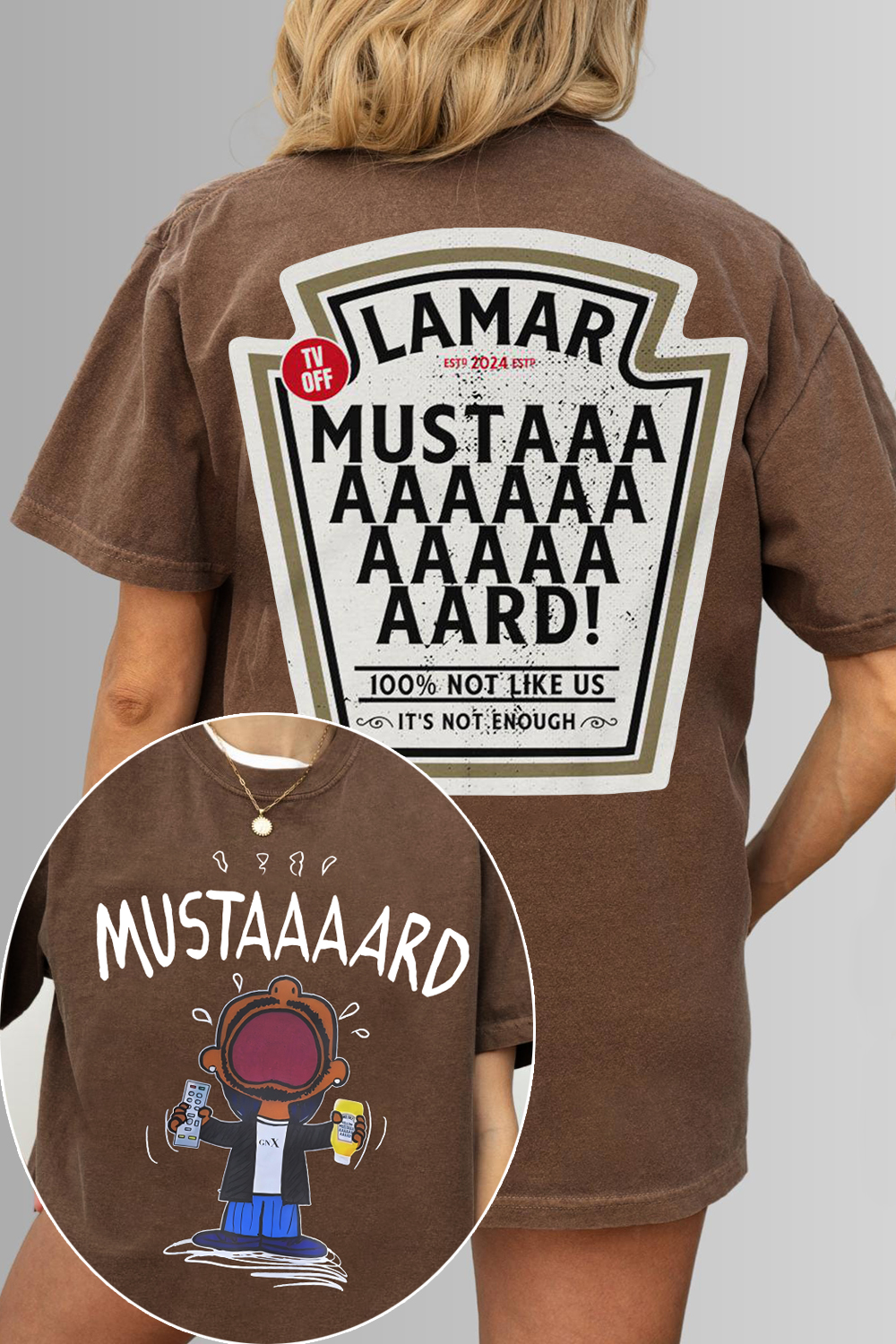 Kendrick Lamar Mustaaaard 2 Sides Tee For Women