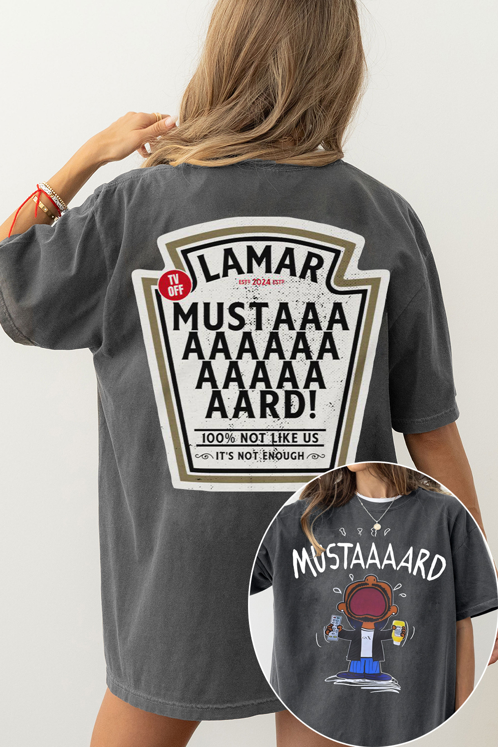 Kendrick Lamar Mustaaaard 2 Sides Tee For Women