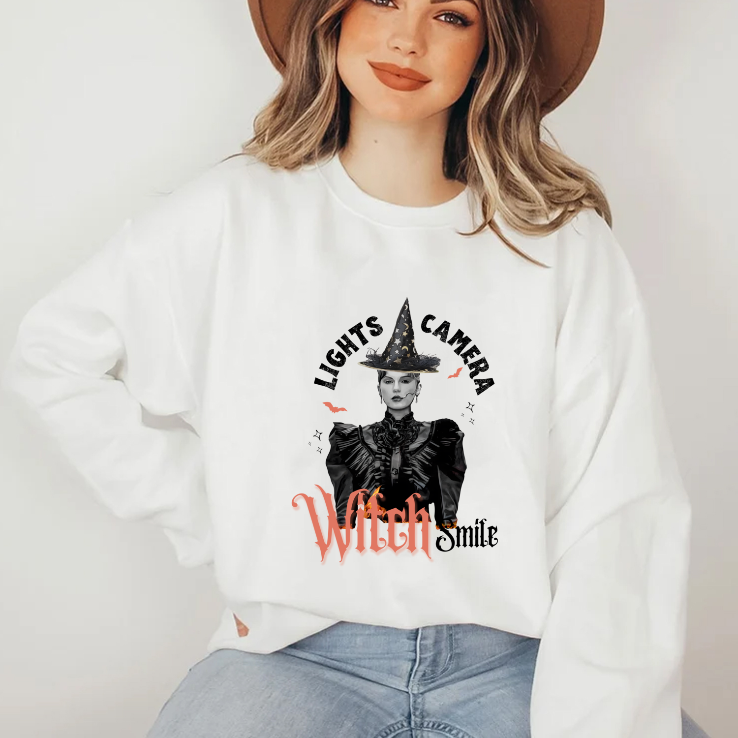 Light Camera Witch Smile Shirts, Halloween Taylor Swift Sweatshirt Gift for Fans