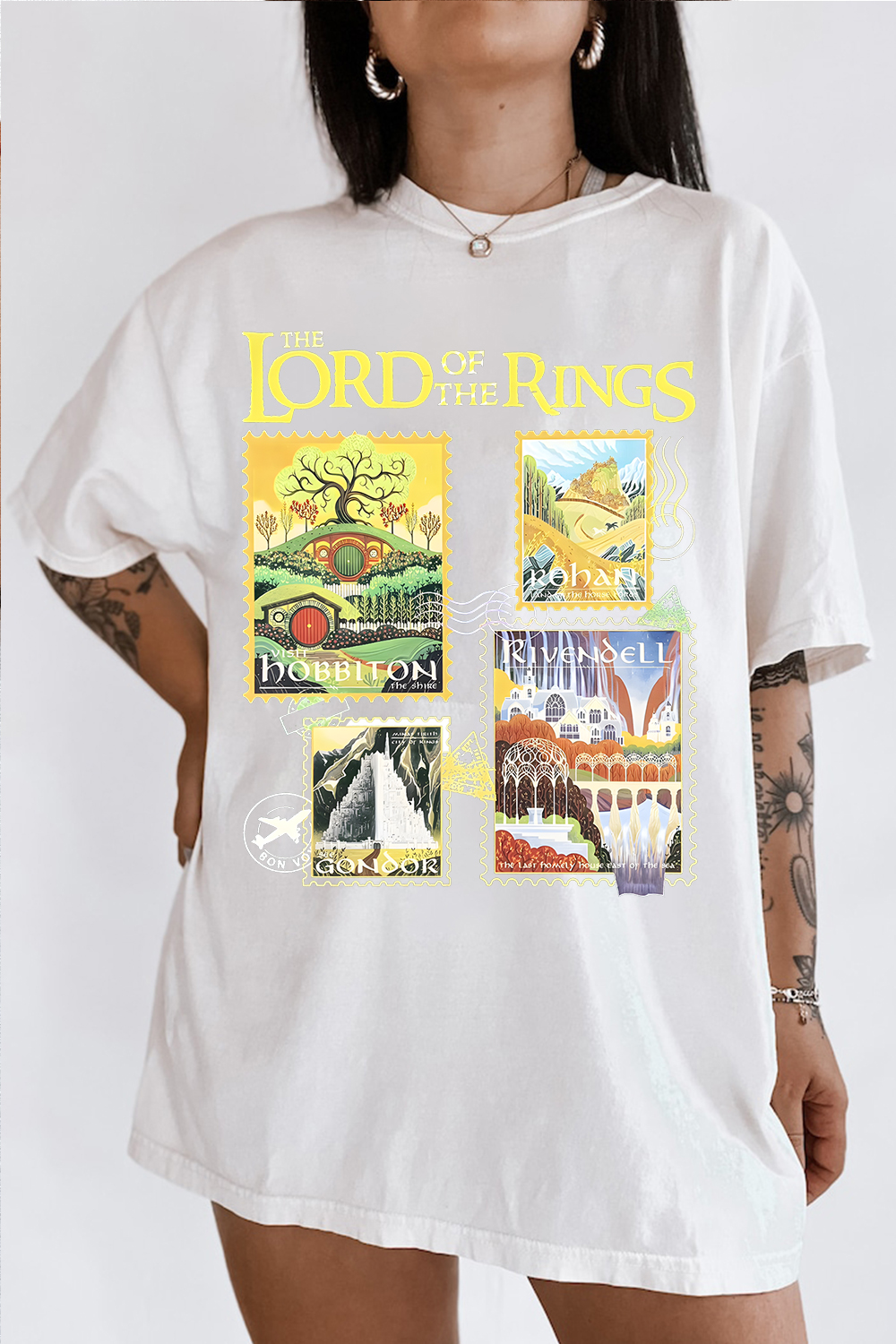 LOTR- Vintage Poster Stamp Tshirt