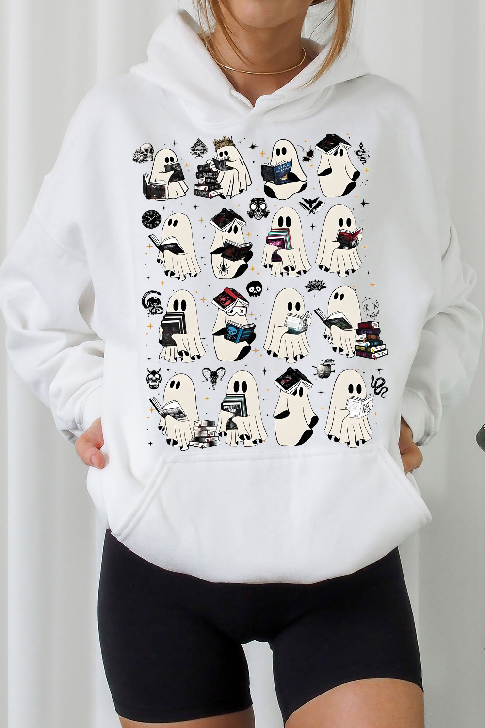 Ghost Reading Dark Romance Novels hoodies