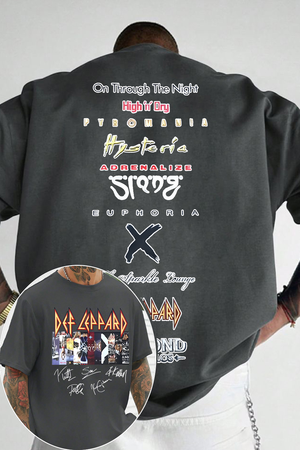 defleppard 2-sided printed tee