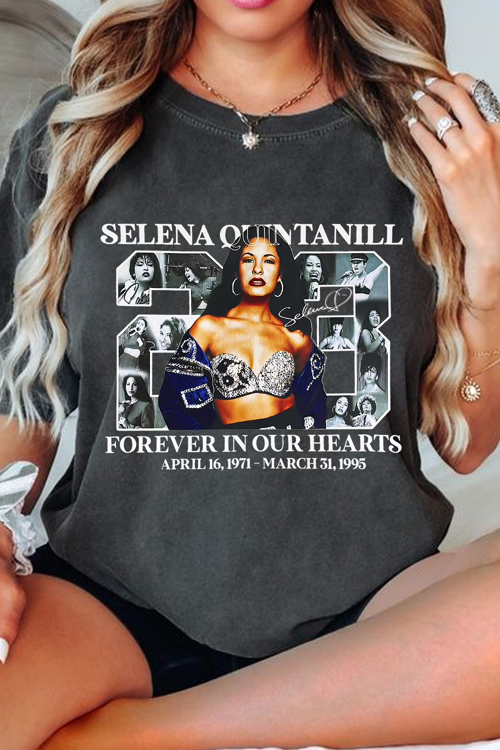 selena Print Short Sleeve T-Shirt