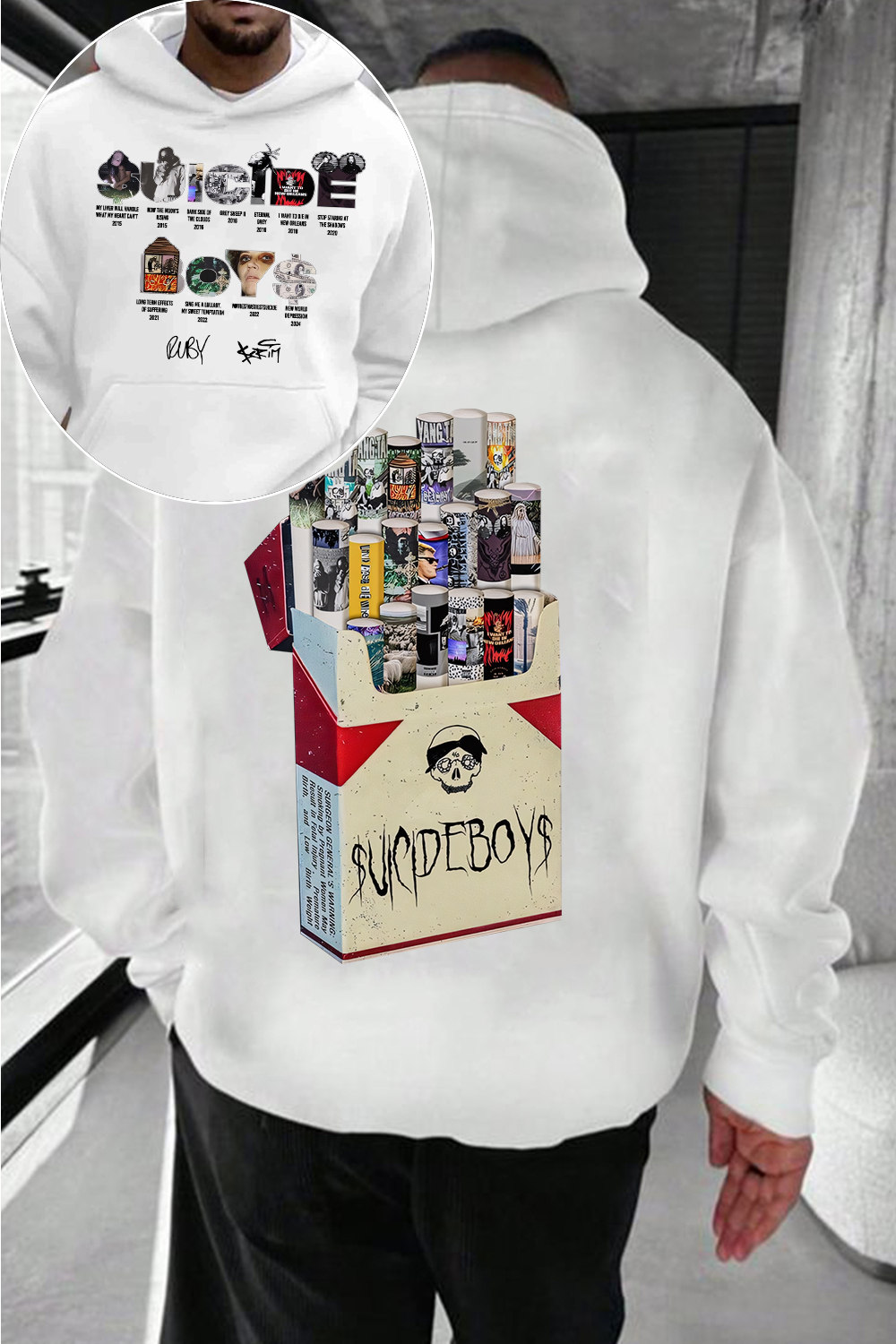 uicideboys 2-side printed men's hoodie