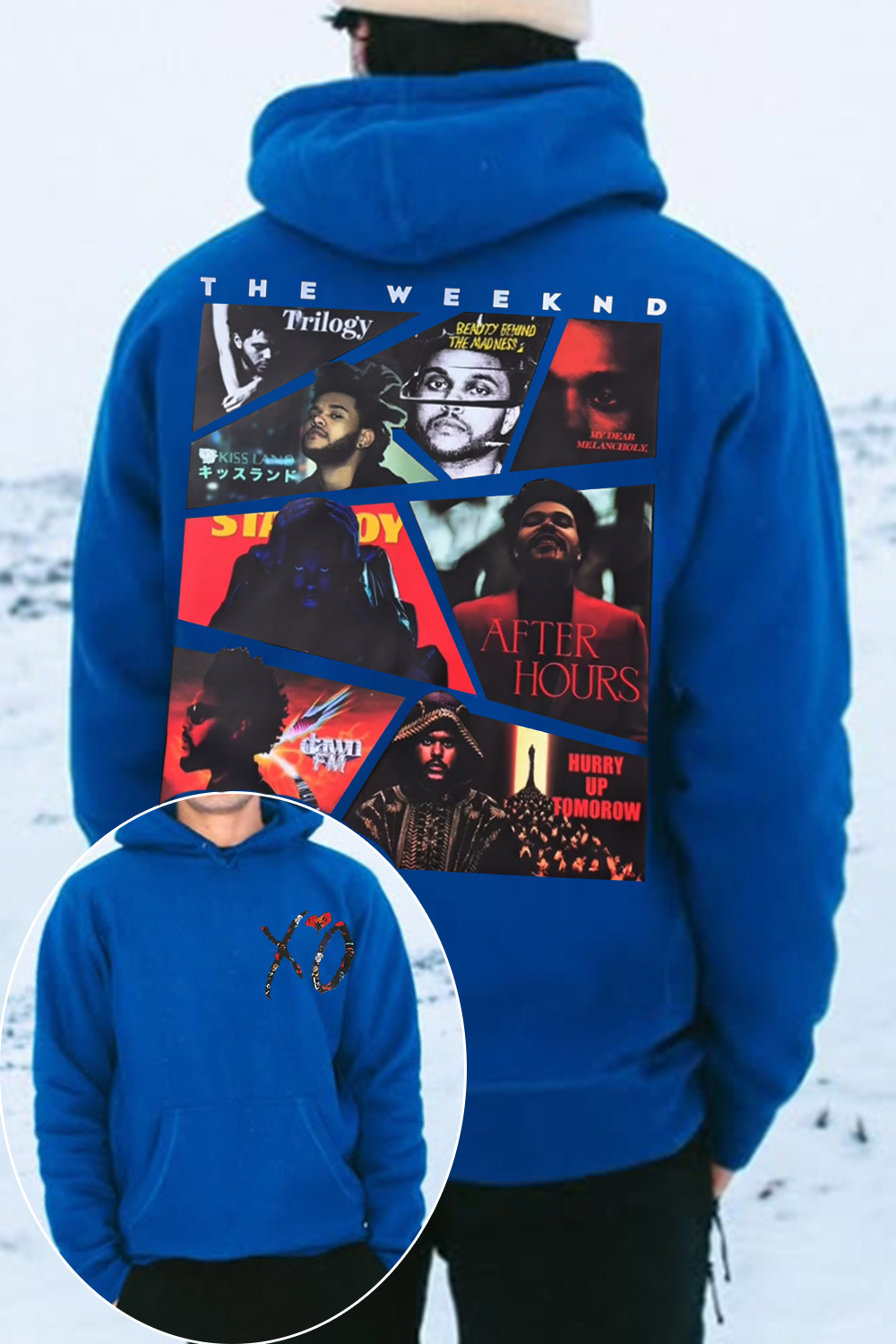 theweeknd double-sided printed HOODIE