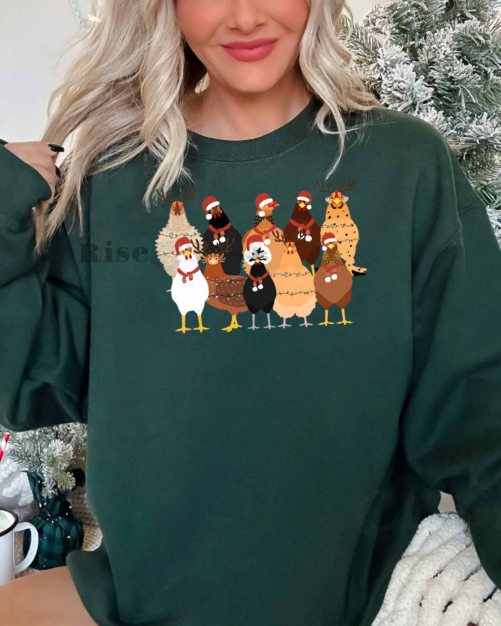 Christmas Lovely Chicken – Sweatshirt - Women