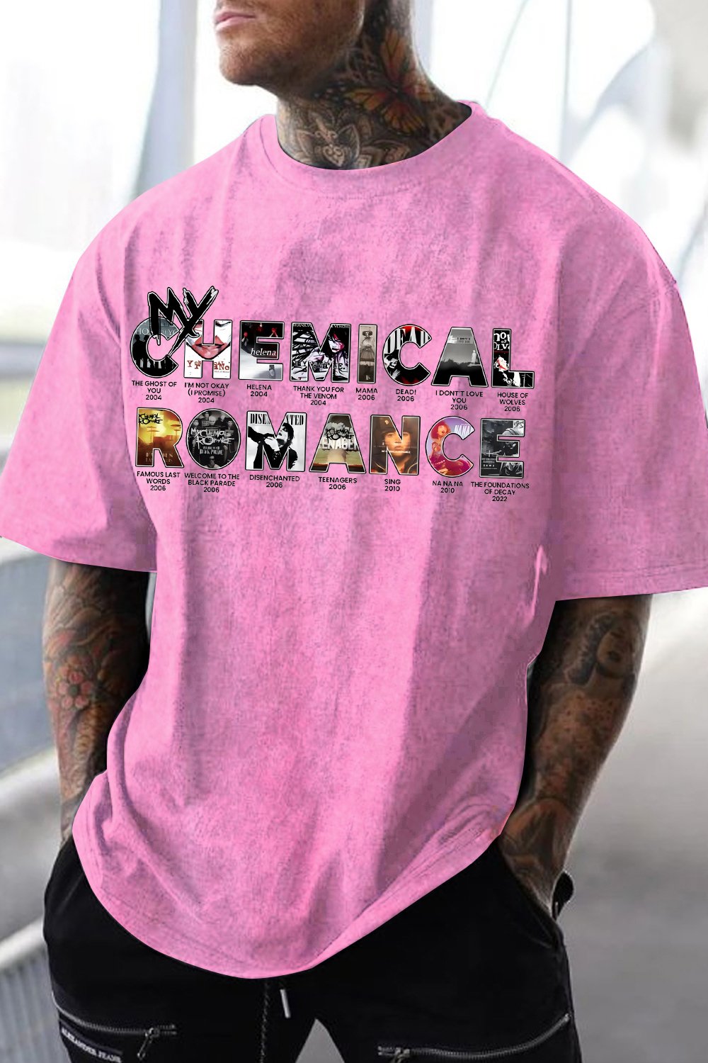 Washed cotton MCR concert 2025 men's T-Shirt