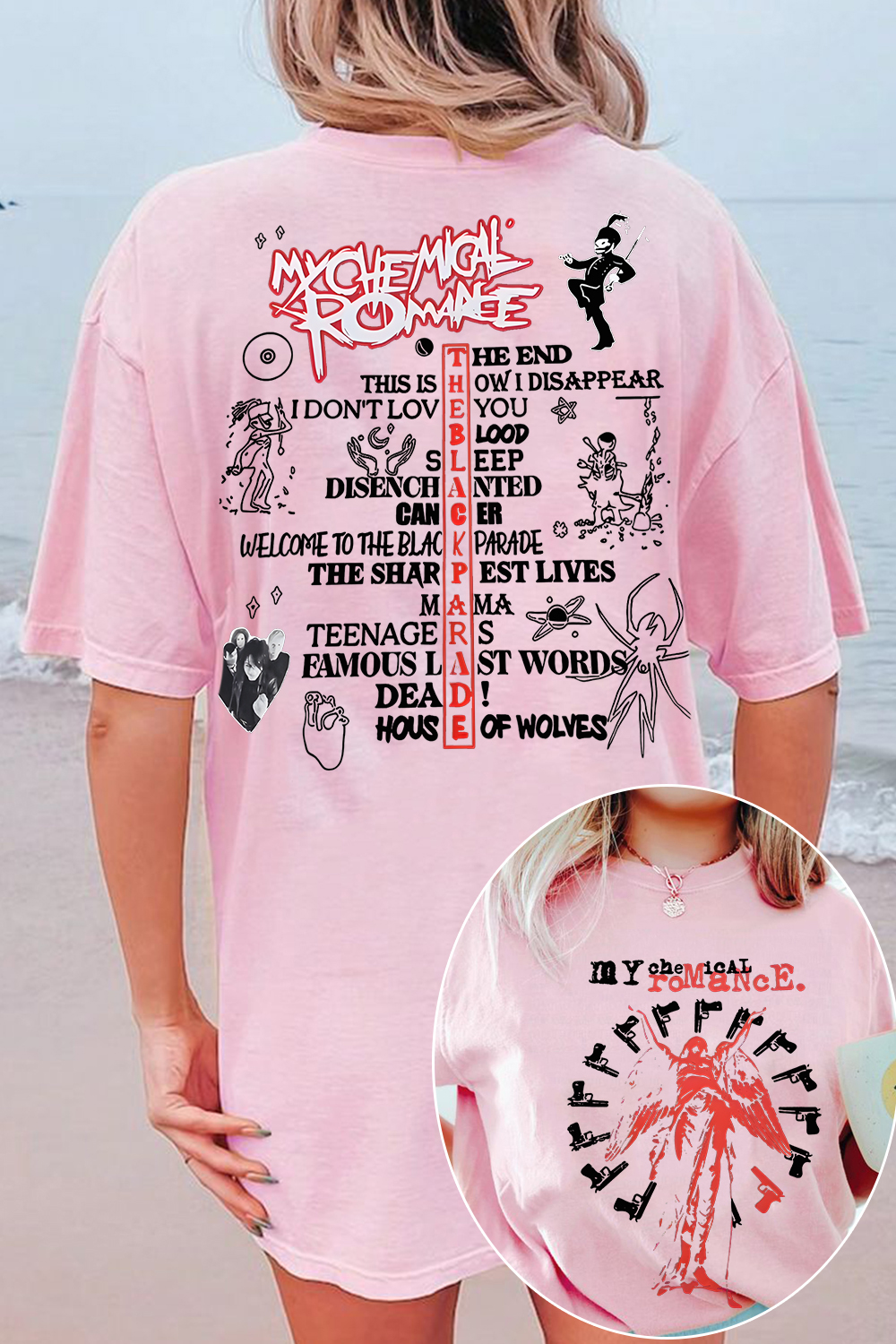 MCR 2-sided WOMEN printed tee