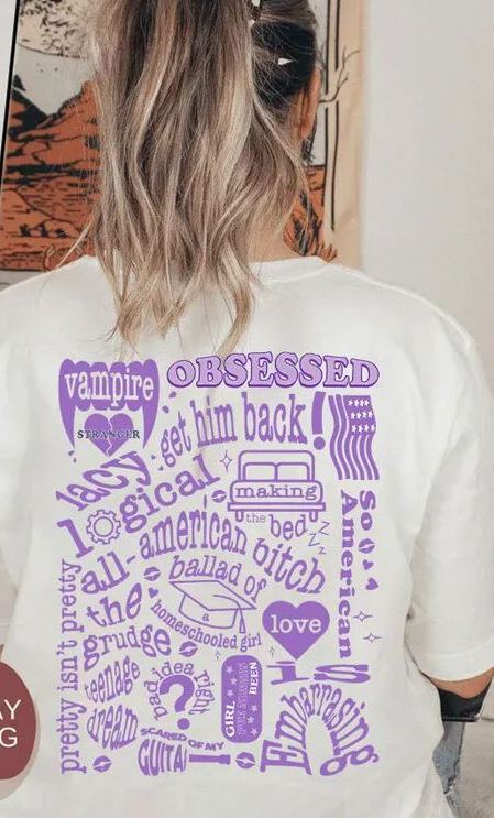 Vintage Guts Olivia Spilled Track List Shirt
