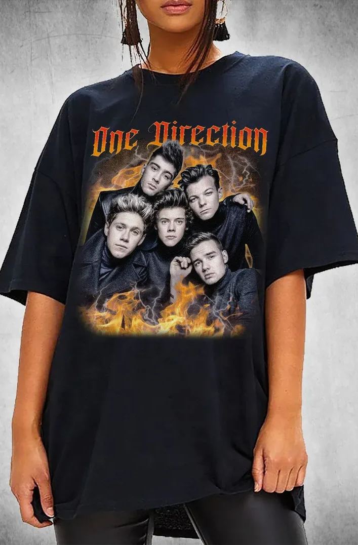 One Direction Retro T-shirt Best Rock Music shirt