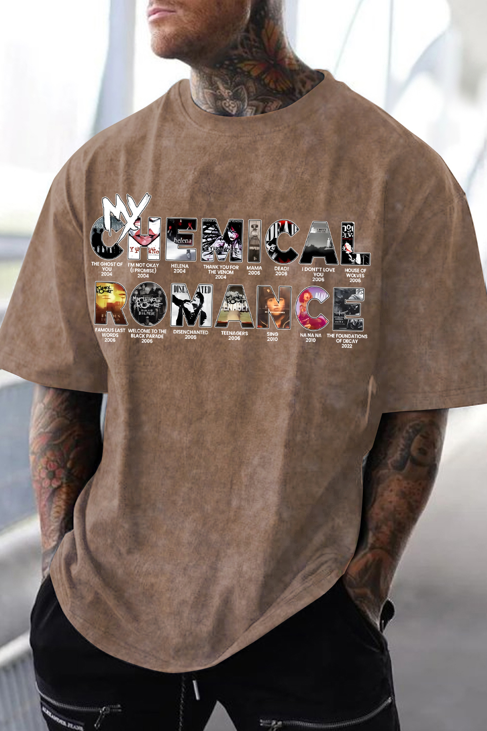 Washed cotton MCR concert 2025 men's T-Shirt