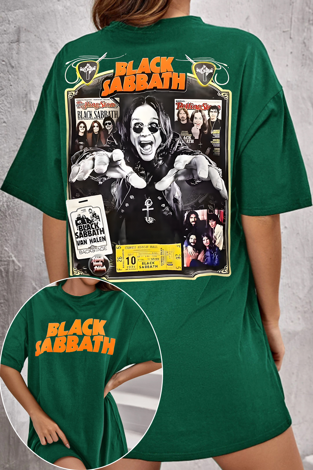 Blacksabbath Ozzyosbourne women tee