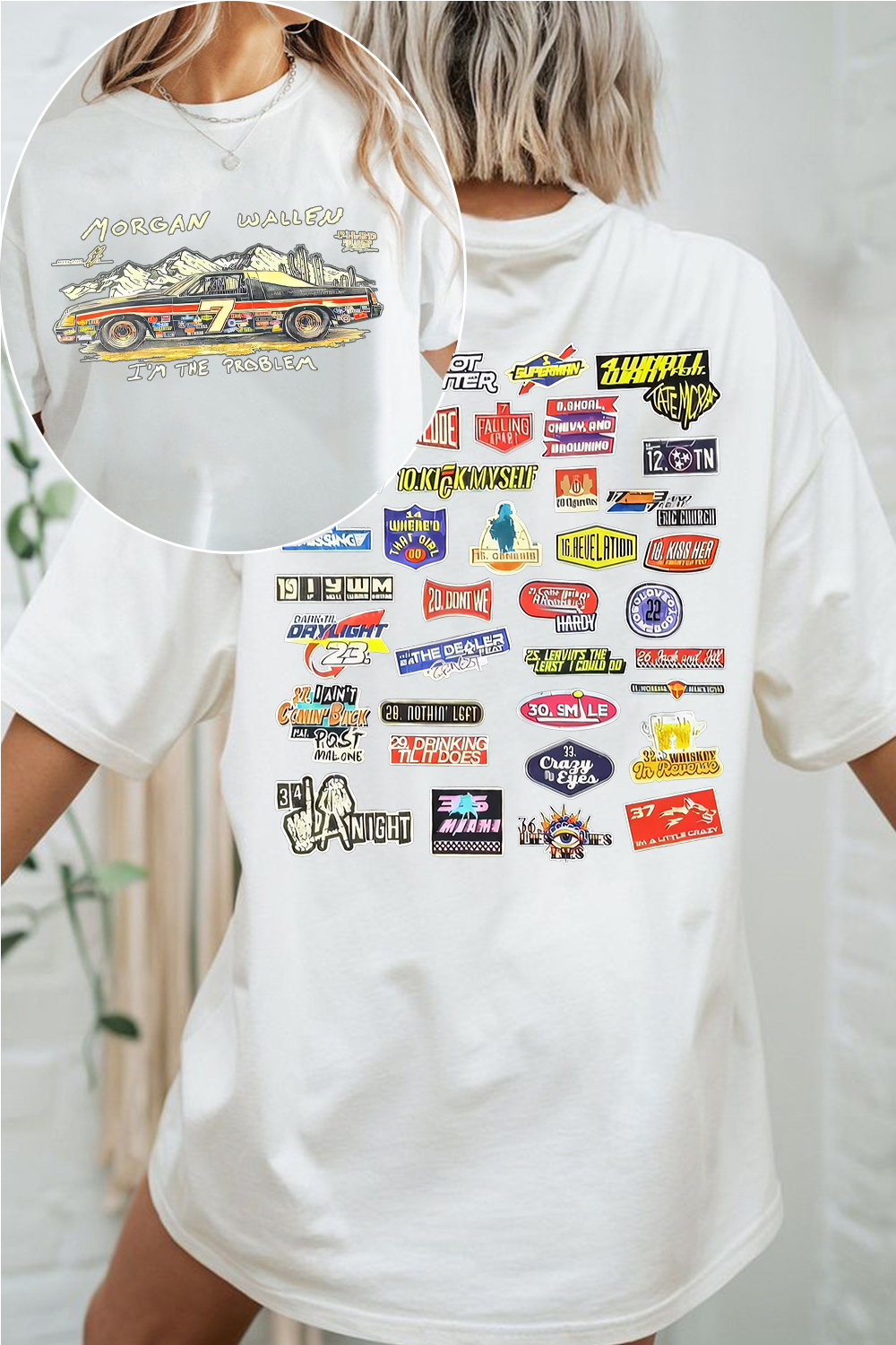 Morgan Wallen concert 2-sided women t-shirt