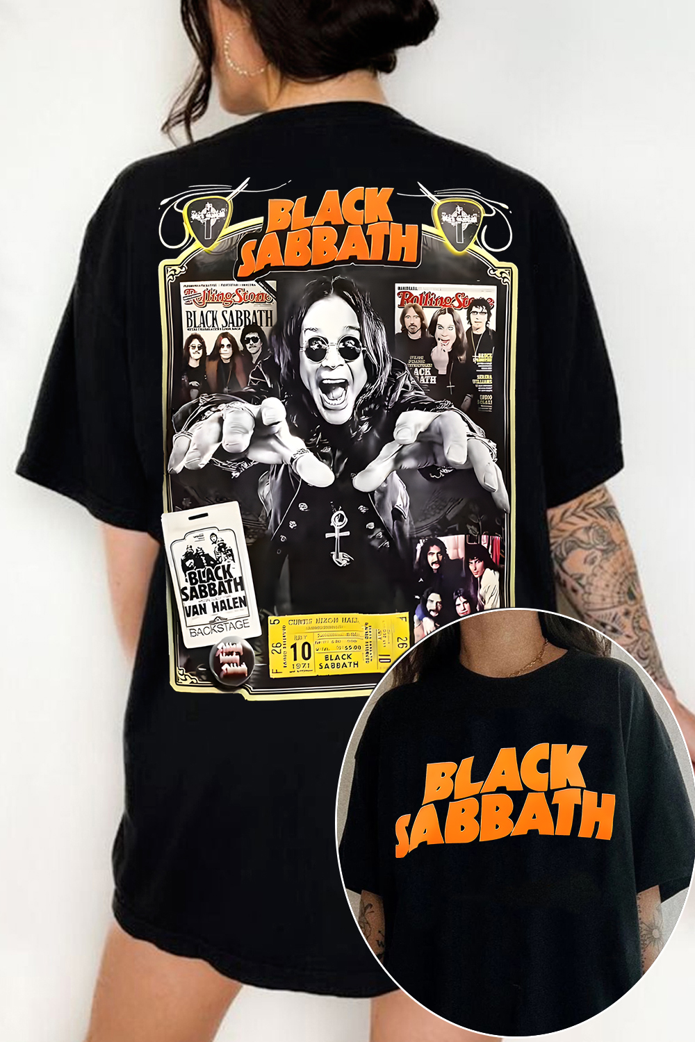 Blacksabbath Ozzyosbourne women tee