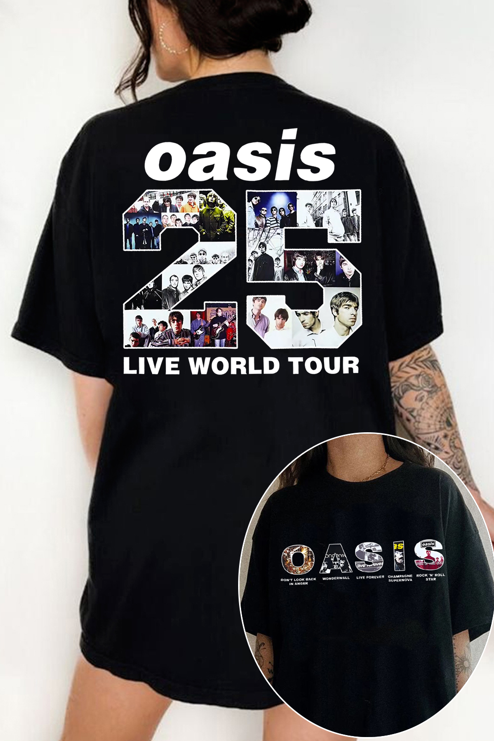 Oasis Unisex T Shirt Definitely Maybe Promo Official Reunion Tour 2025