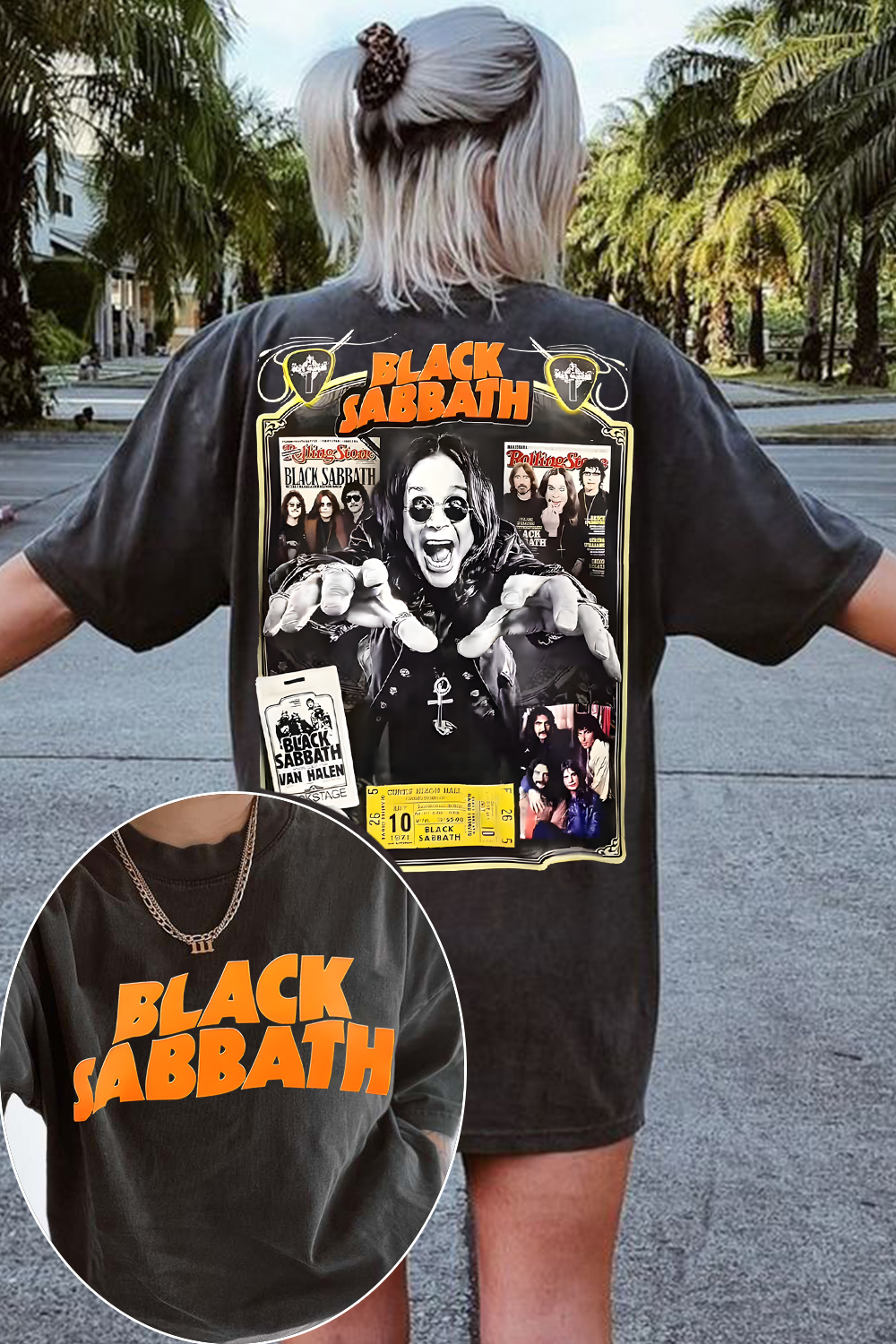 Blacksabbath Ozzyosbourne women tee