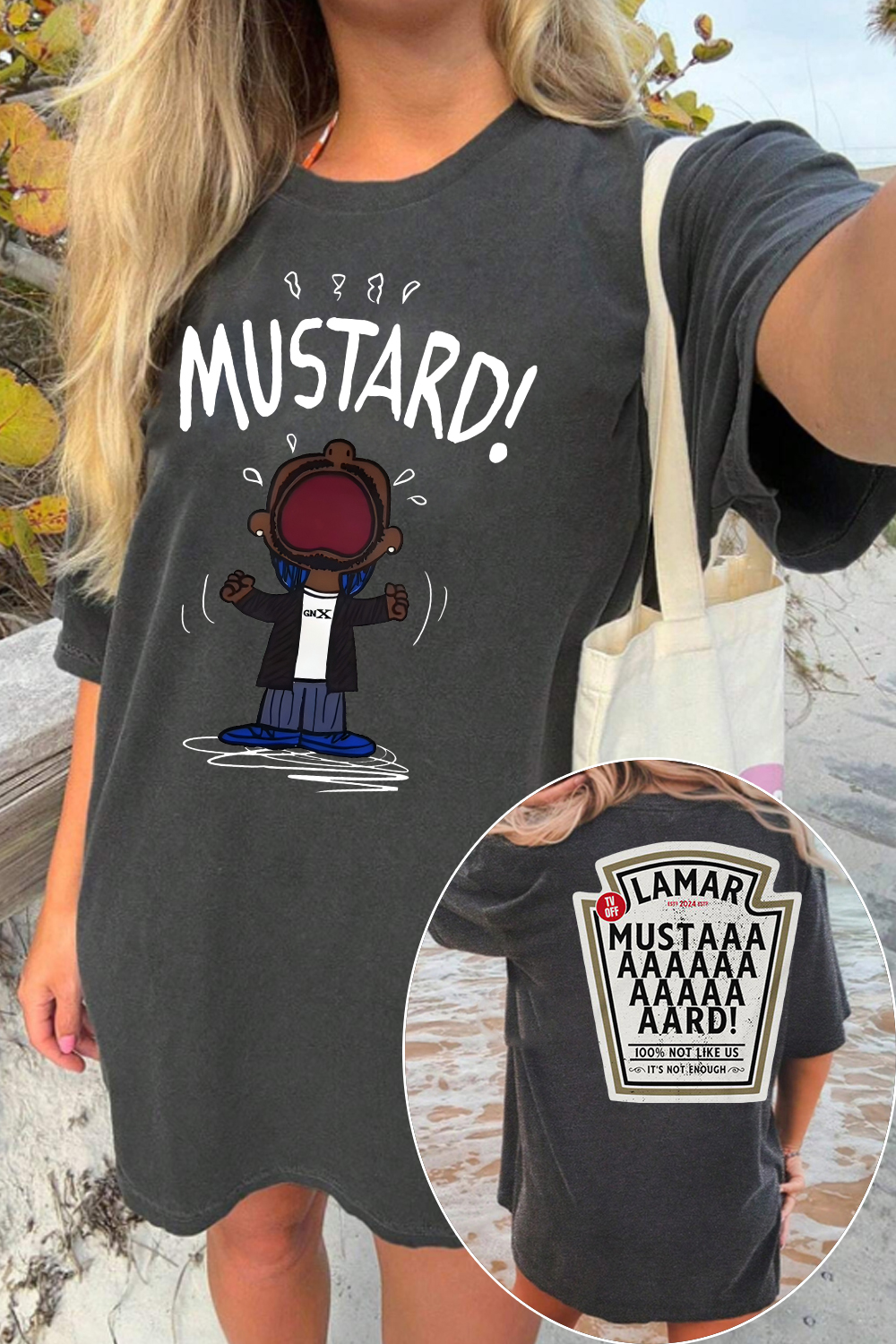Kendrick Lamar GNX Mustard 2 Sides Tee For Women
