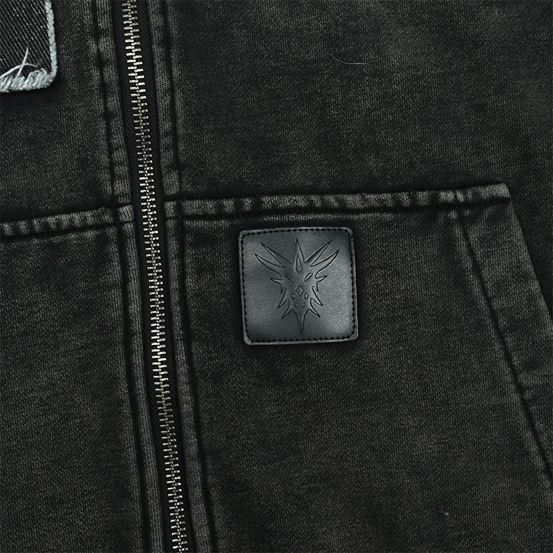 EXACTMATCH Hooded Denim Jacket - American Street Style