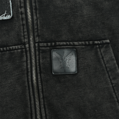 EXACTMATCH Hooded Denim Jacket - American Street Style