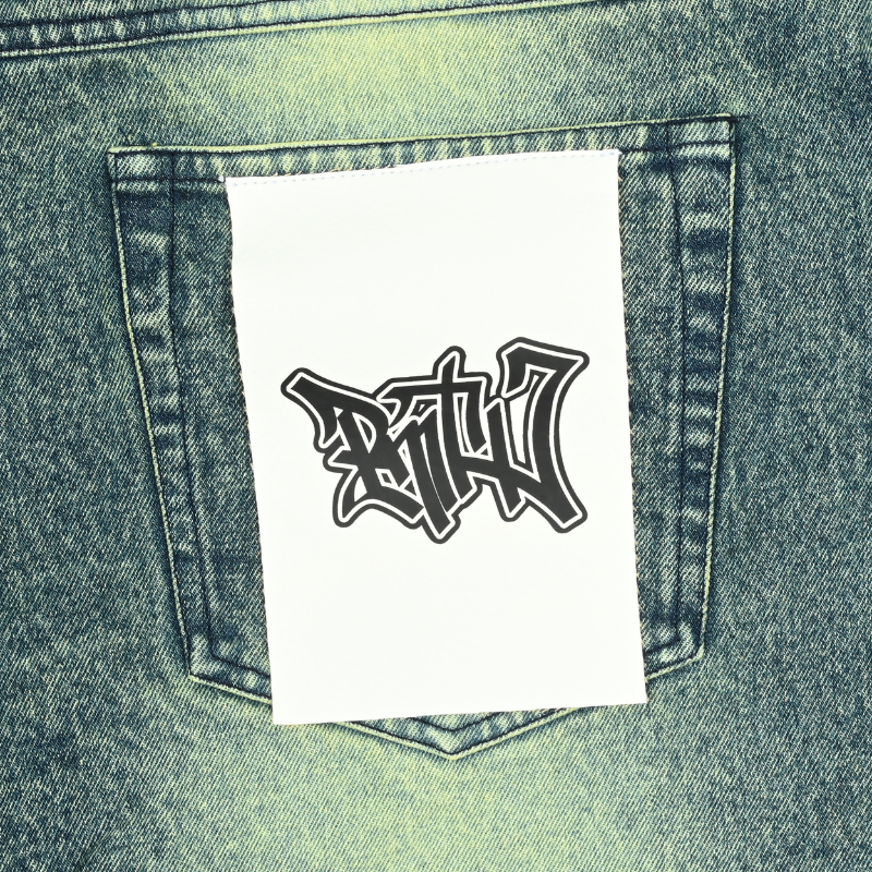 EXACTMTCH Customized Patchwork Denim Pants - A Must-Have for American Street Fashion