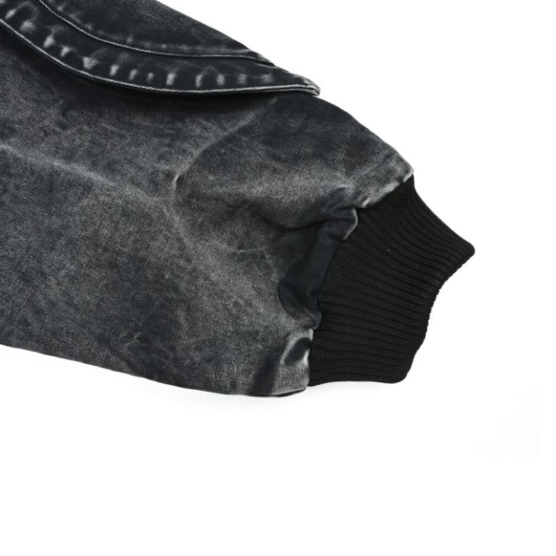 EXACTMTCH Trendy Deconstructed Denim Hooded Jacket - A Must-Have For American Street Cool