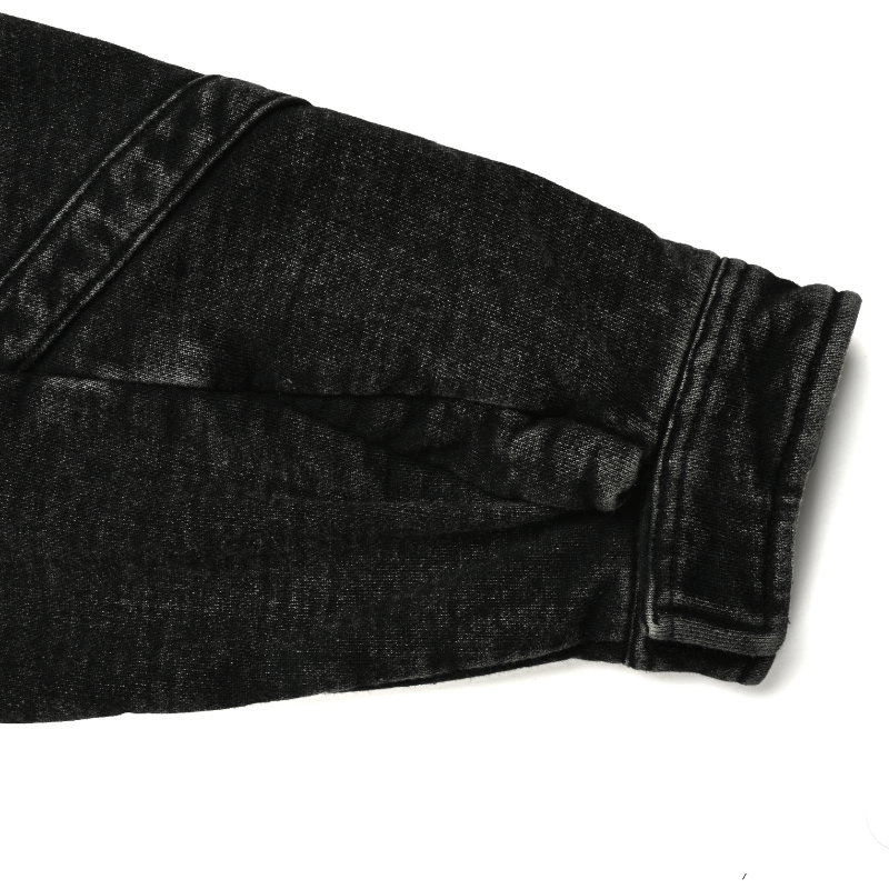 EXACTMTCH Dark Trend Denim Hooded Jacket- American street style cool choice