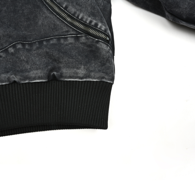 EXACTMTCH Trendy Deconstructed Denim Hooded Jacket - A Must-Have For American Street Cool