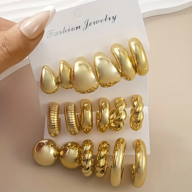 wholesale Fashion Round Star Drop Earrings Set for Women Dangle Earring