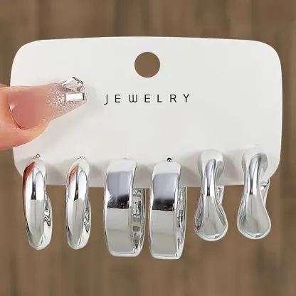 wholesale Ear Hoop Earrings for Women Color Geometric Earrings  Jewelry Party