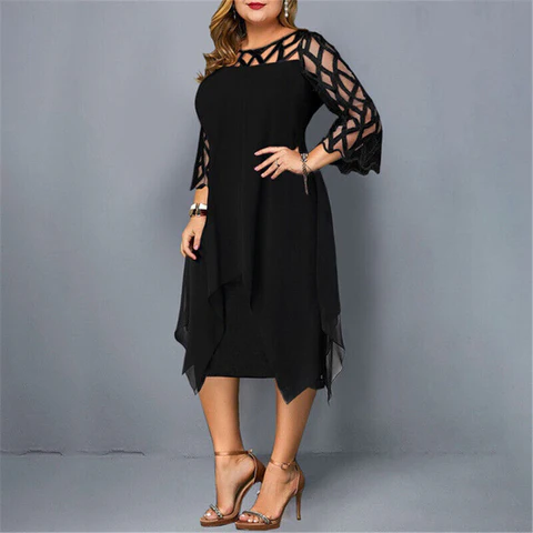 ISABELLA | CHIC PLUS SIZE MIDI DRESS FOR MODERN WOMEN