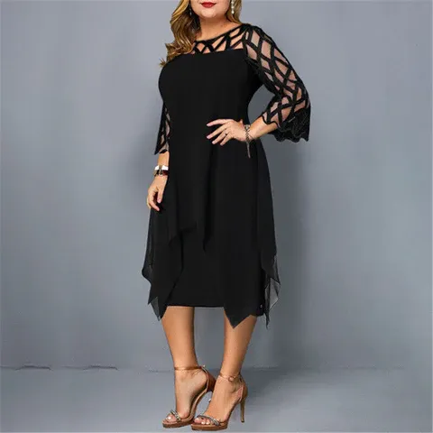 ISABELLA | CHIC PLUS SIZE MIDI DRESS FOR MODERN WOMEN