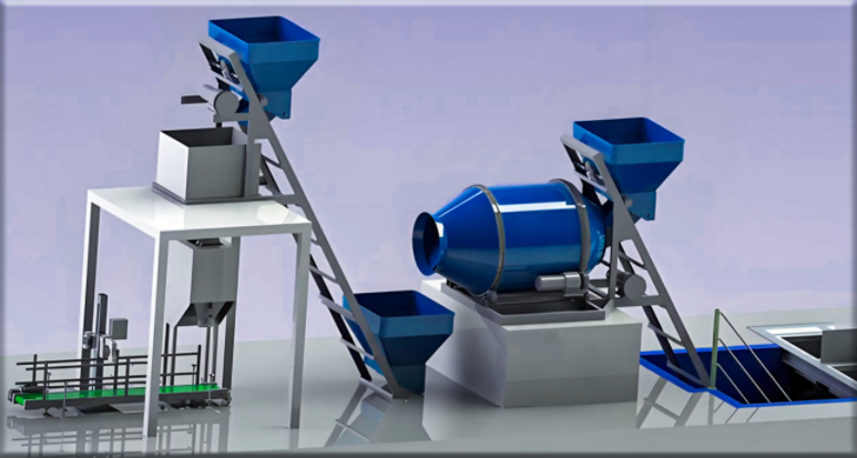 Dynamic-static fertilizer mixing equipment