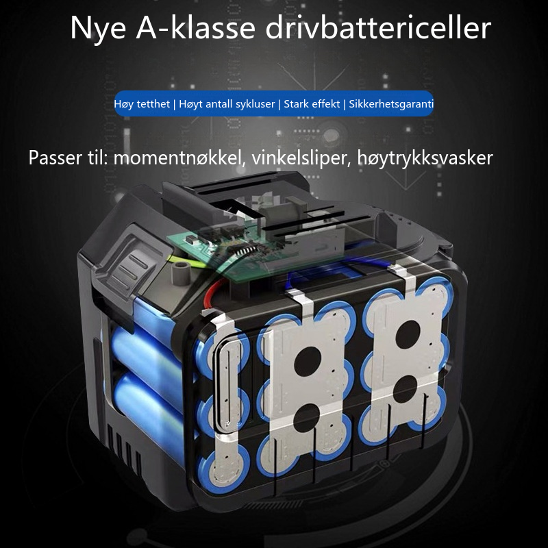 Litiumbatteri 21V elektrisk beskjæringssag motorsag hageredskaper litiumbatteri