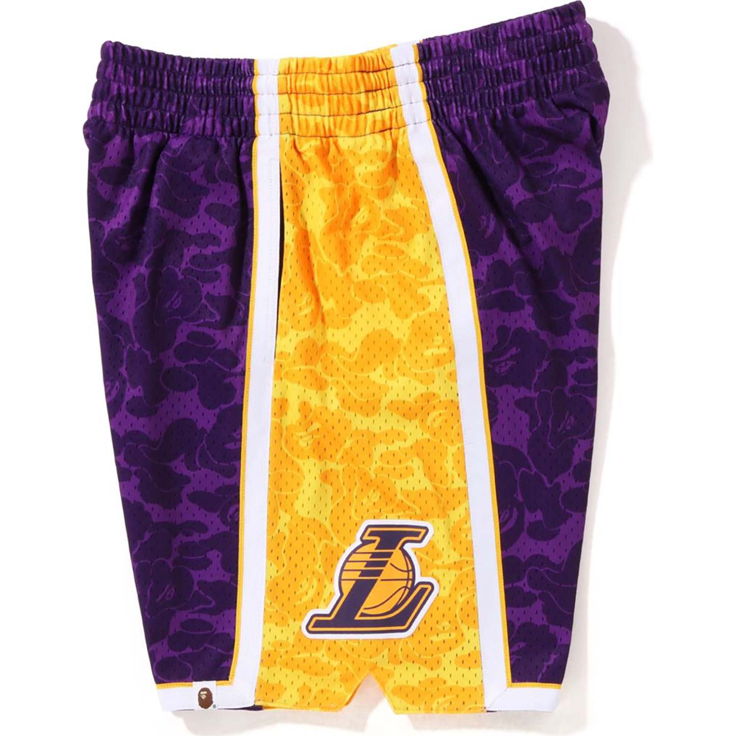 BAthtPE X MITCHELL & NESS LOS ANGELES LAKERS JERSEY SHORTS MENS